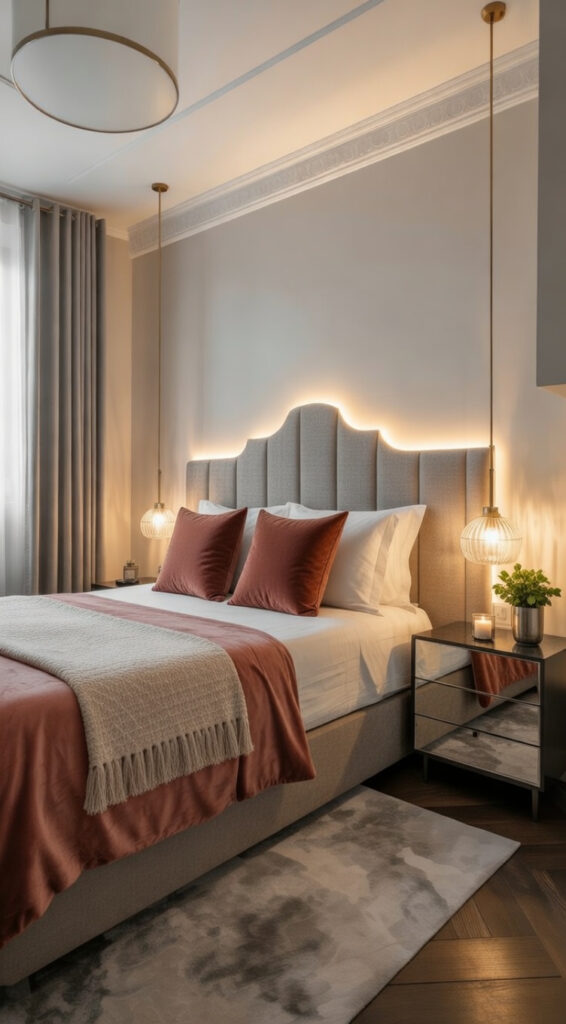 A Luxe Small Bedroom with Boutique Hotel Flair