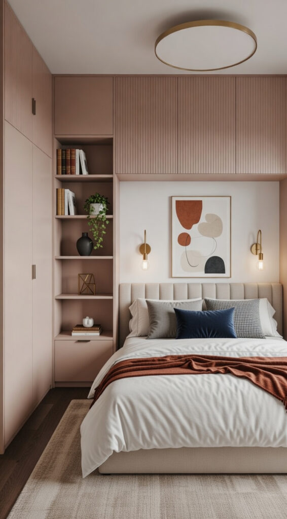 Built-In Beauty for a Chic Small Bedroom