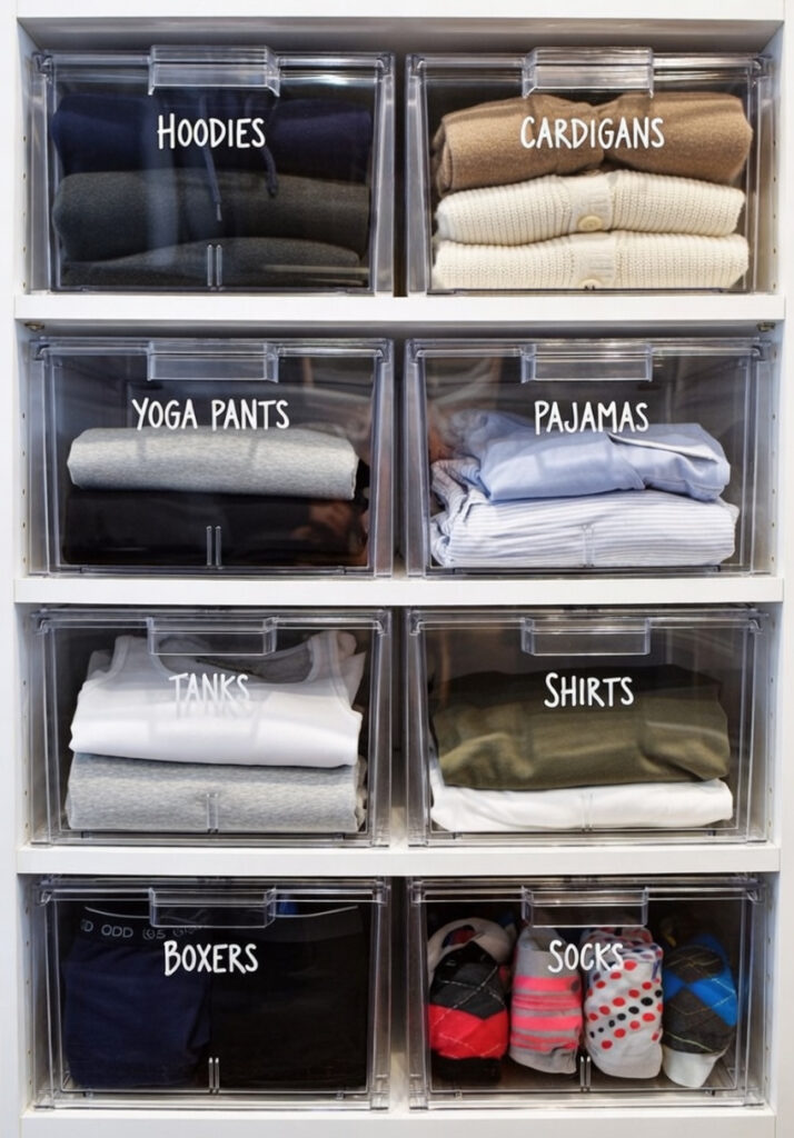 Clear Clothing Drawers