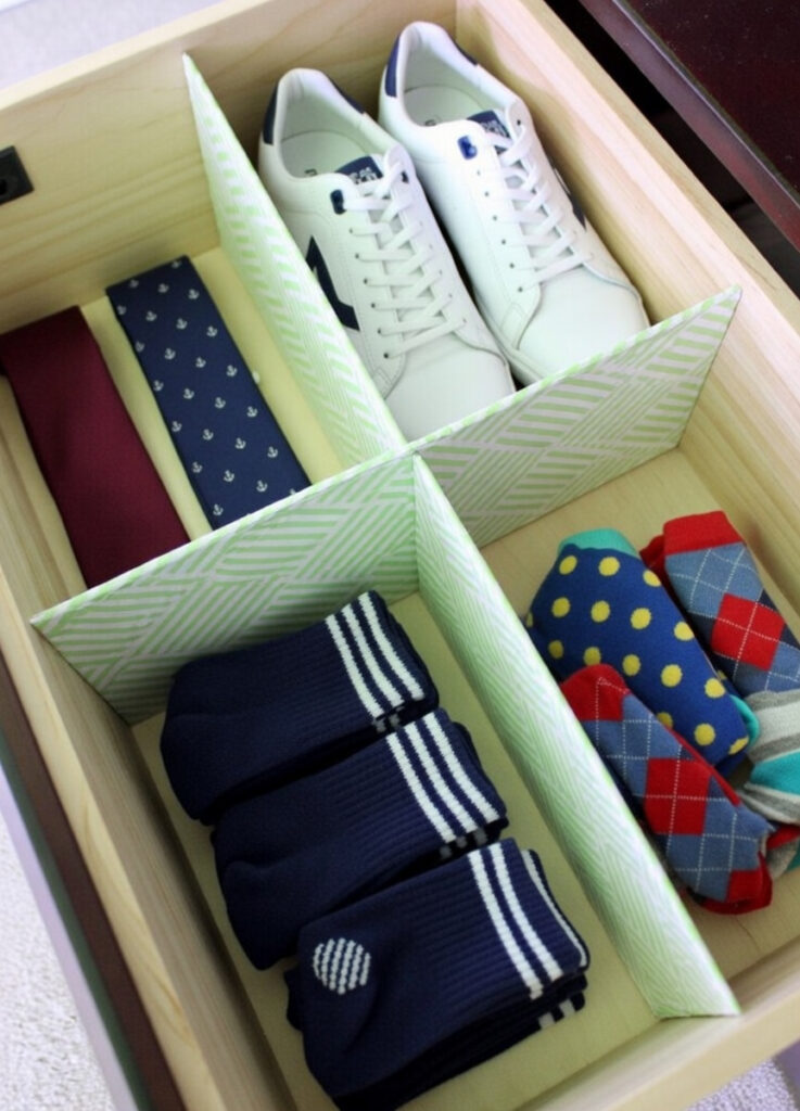DIY Sock Drawer Divider