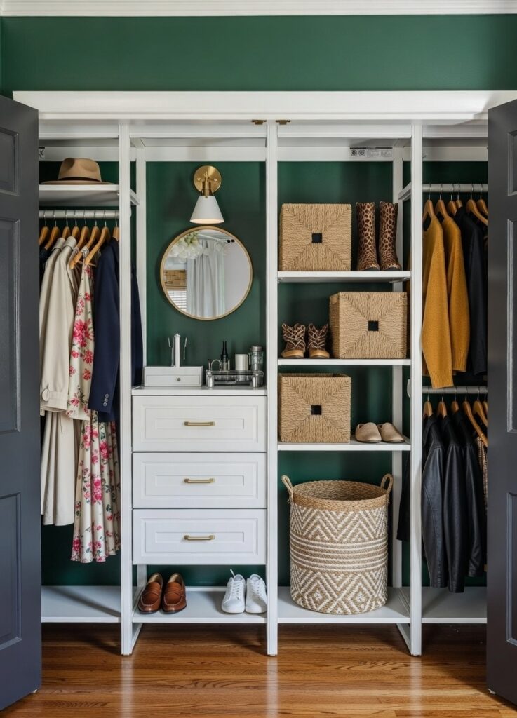 Double Hanging Rods to Double Your Space