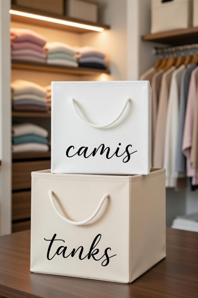 Drop Cloth Storage Boxes