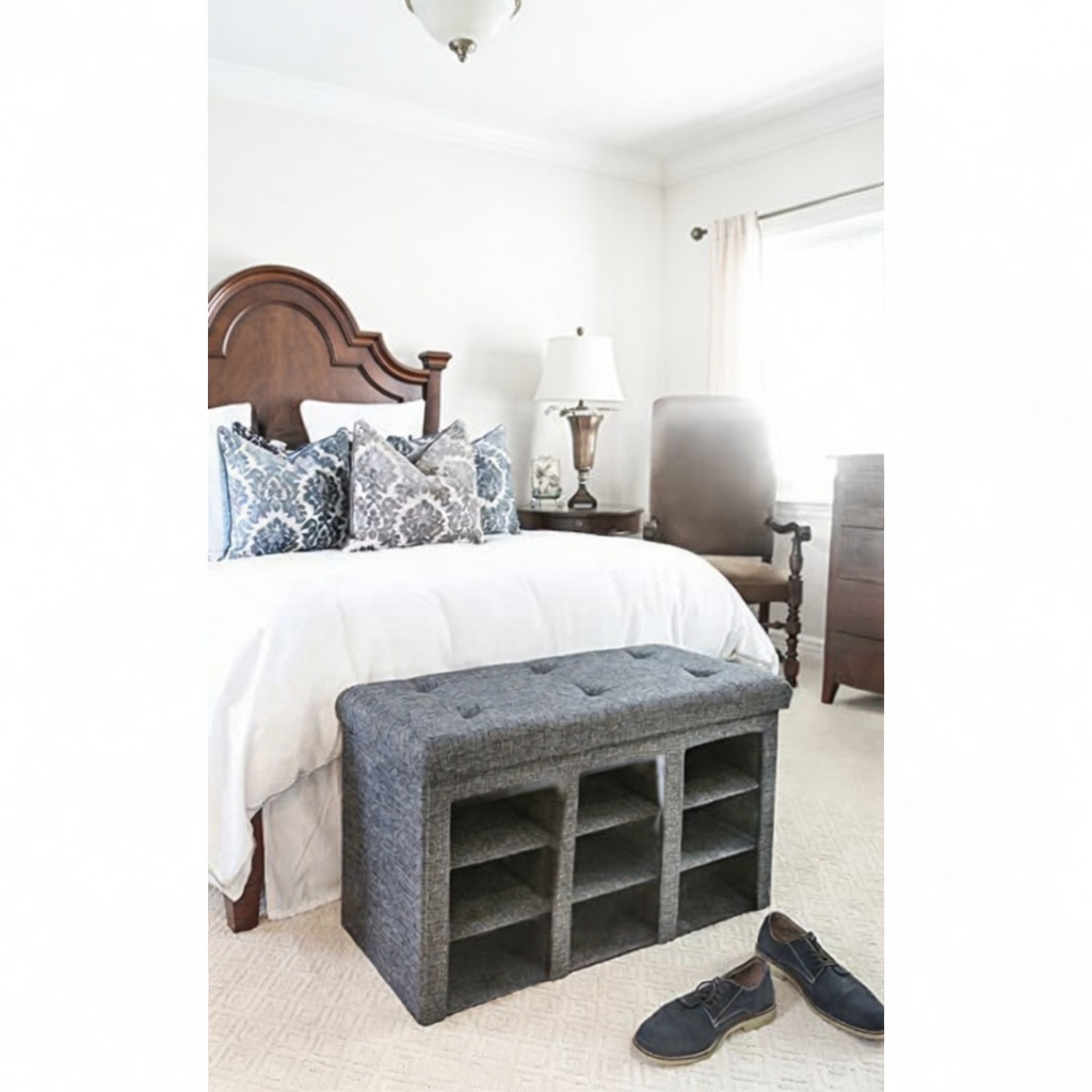 End-of-Bed Shoe Storage Ottoman
