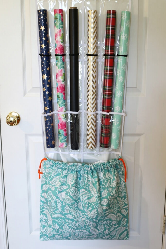 Gift Wrap Closet Door Organizer