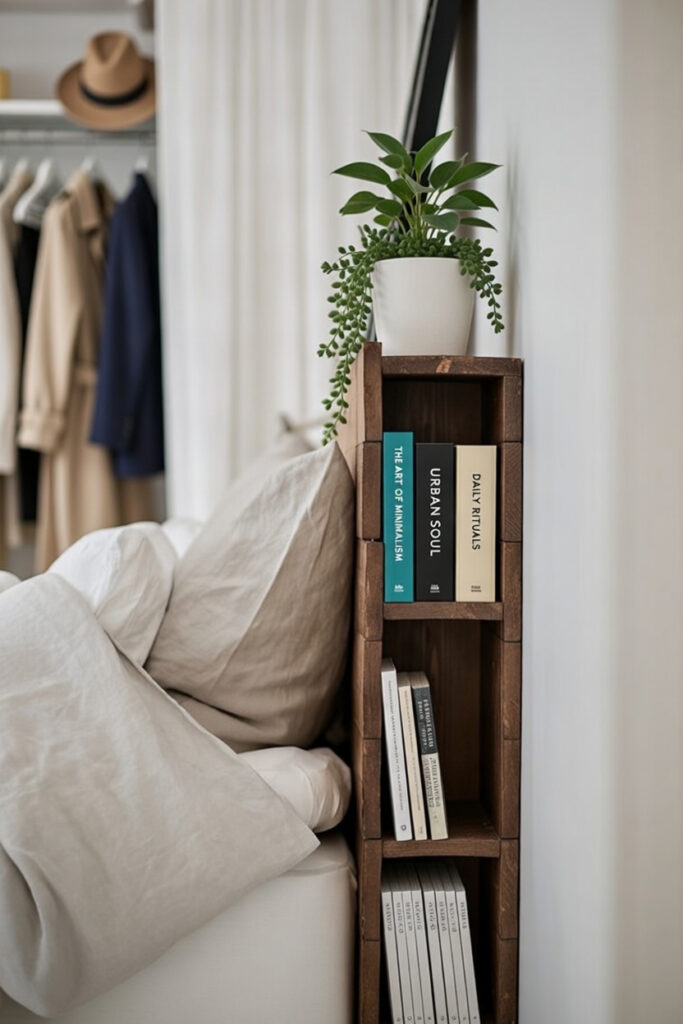  Headboard Mini-Bookshelf