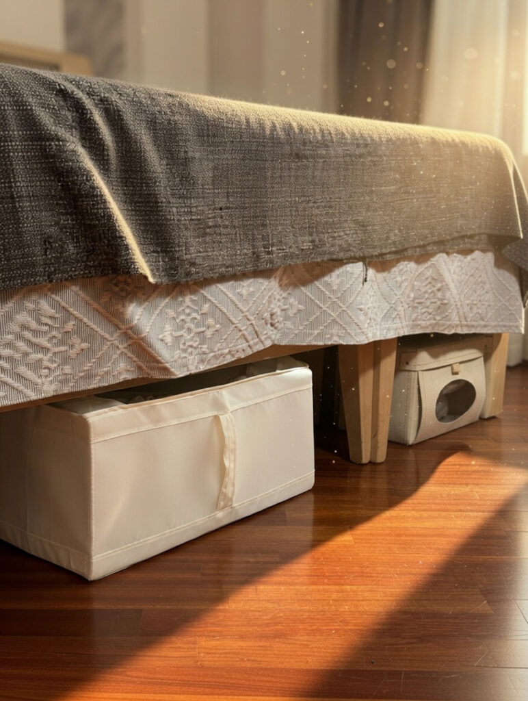 Keep Storage Boxes Under Your Bed