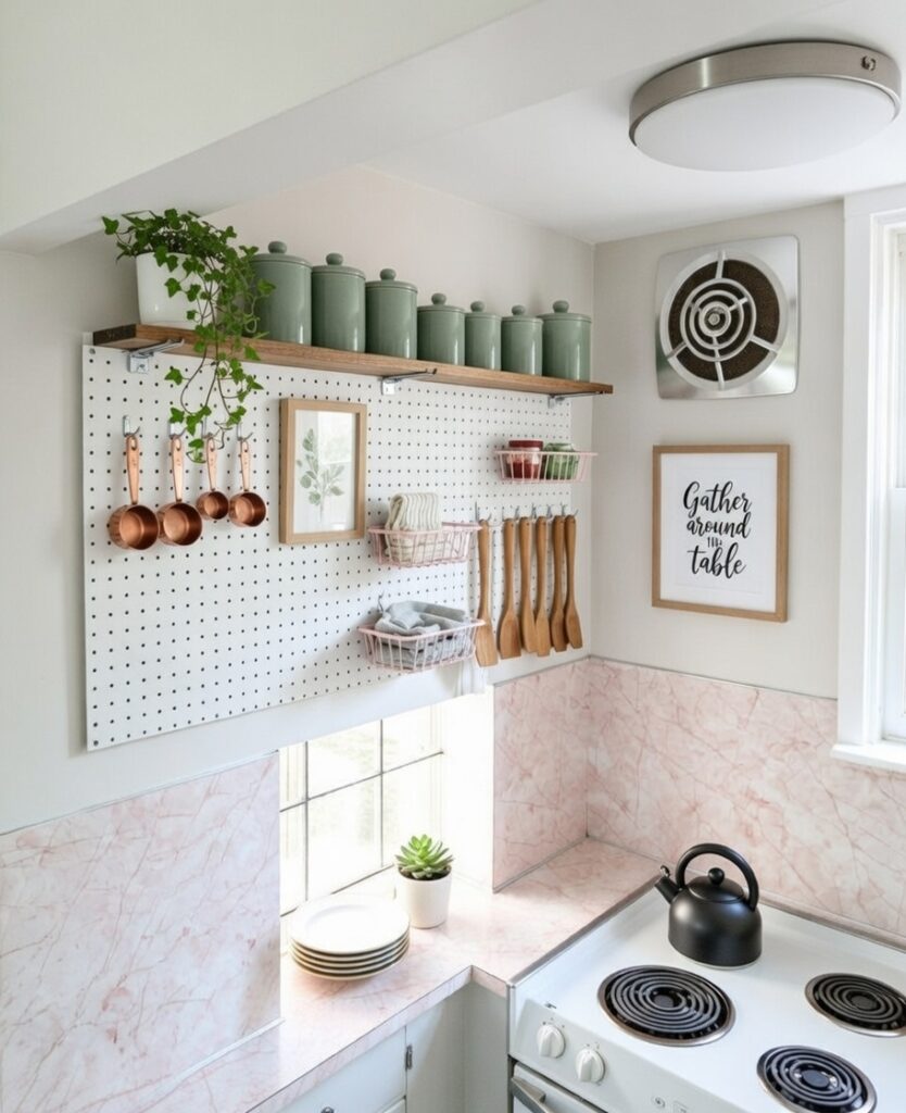 Pegboard Kitchen Organizer