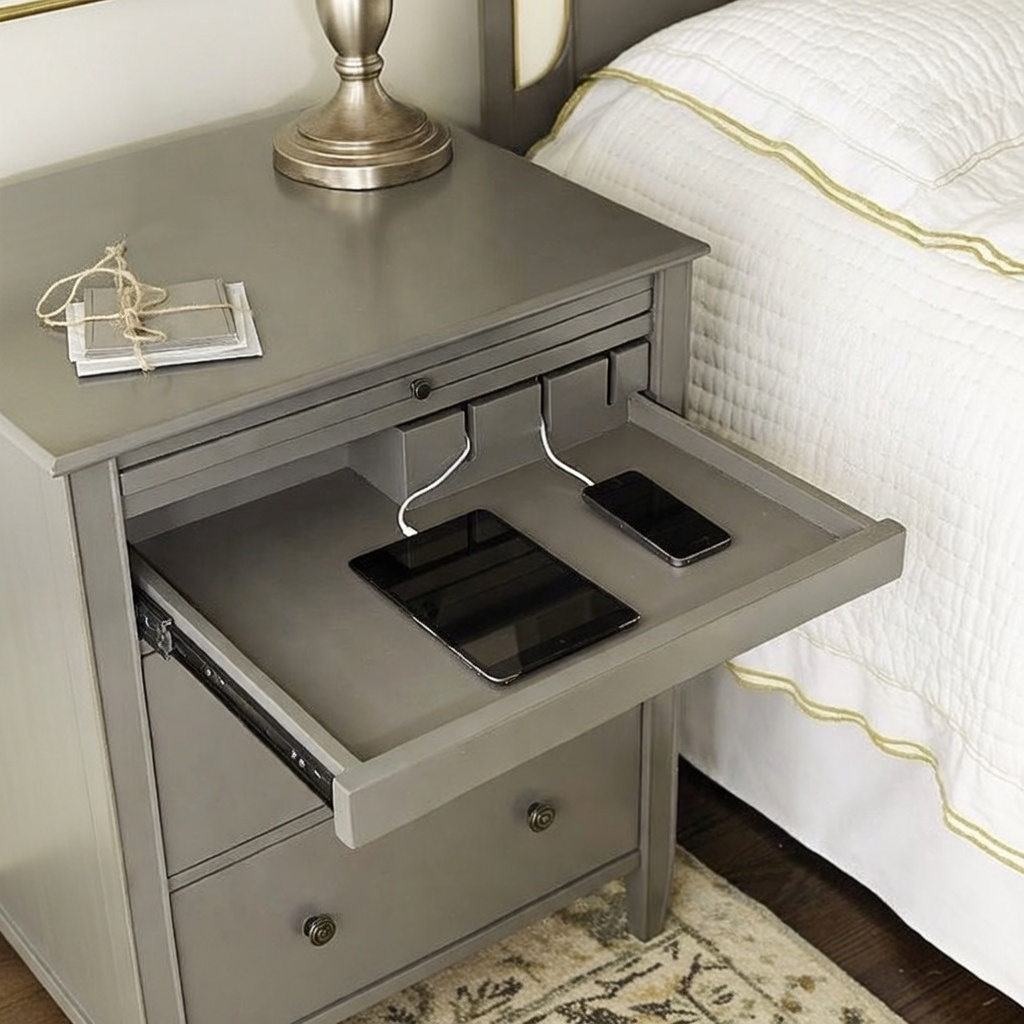 Pull-Out Bedside Shelf