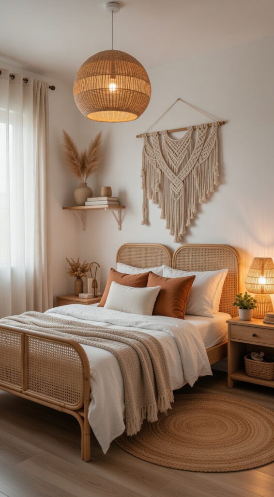 Soft Boho Charm in a Cozy Small Bedroom