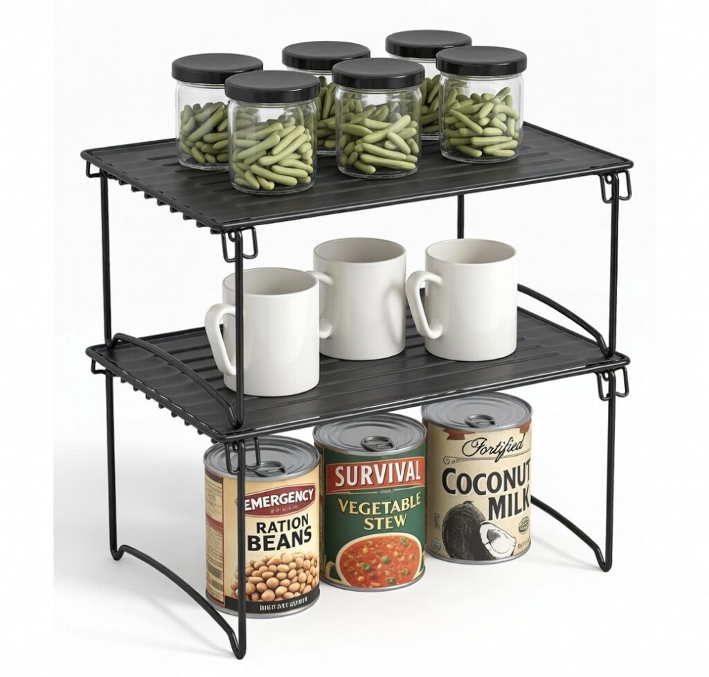 Stackable Cabinet Shelf Organizer