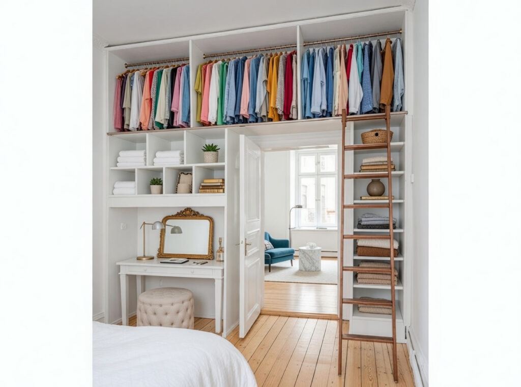 Turn a Wall Shelf Into a Wardrobe
