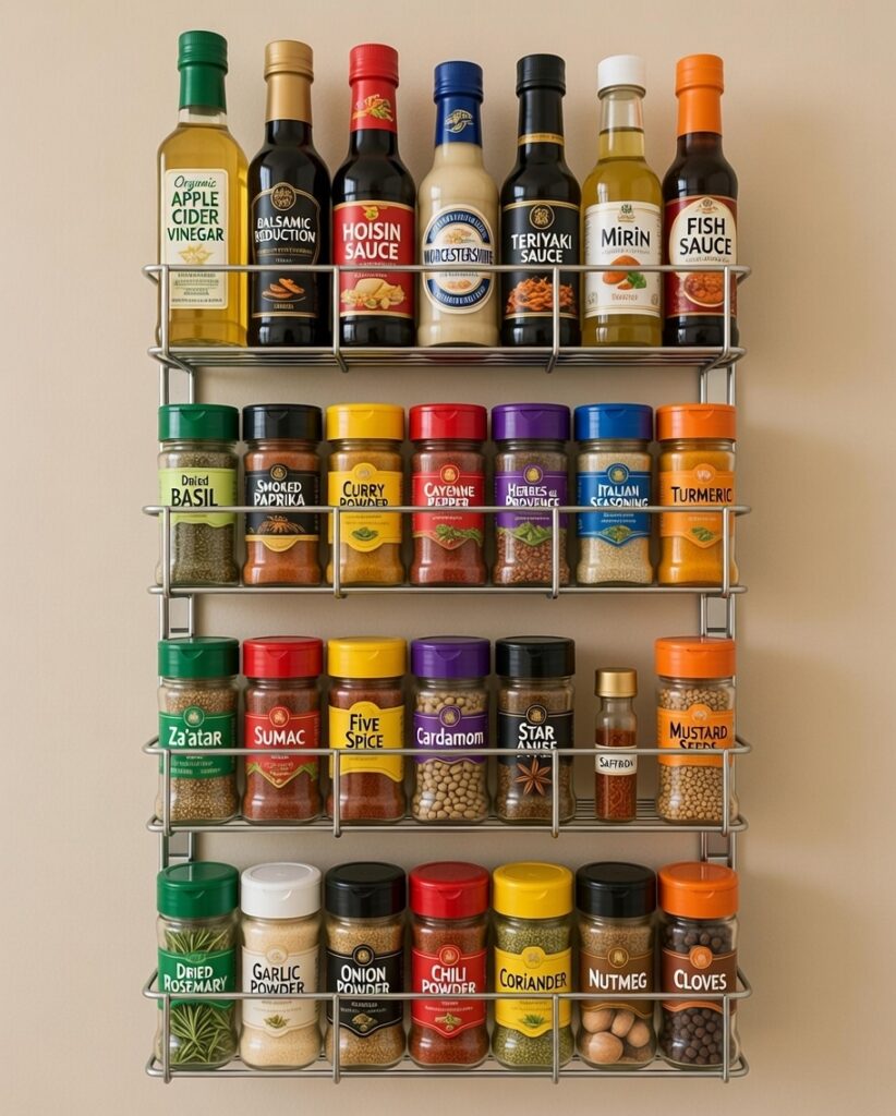 Wall Mounted Spice Rack